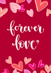 Happy Valentine's Day. Modern calligraphy style handwritten lettering. 