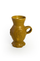 A replica of a late-medieval or tudor drinking jug