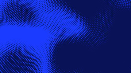 Fototapeta premium Dot blue wave light screen gradient texture background. Abstract technology big data digital background. 3d rendering.