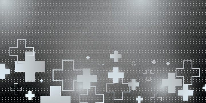 Abstract medical black and white background