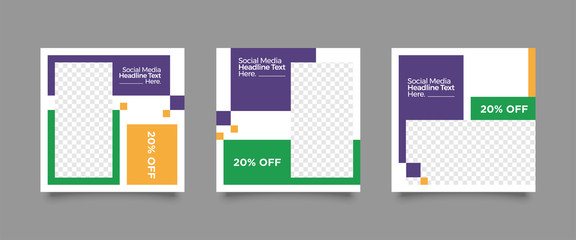 Modern promotion square web banner for social media post. Elegant sale and discount promo backgrounds for digital marketing	