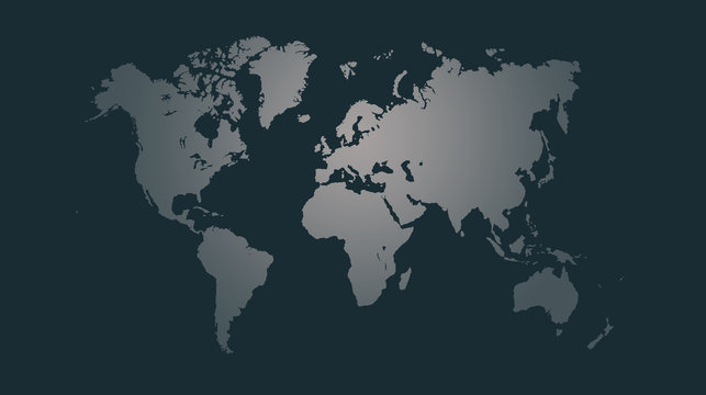 World map outline illustration as image