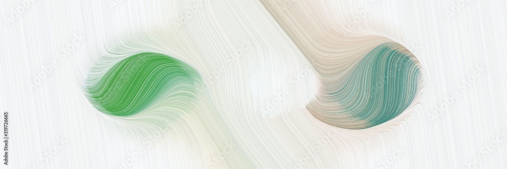 Poster flowing banner with linen, medium sea green and dark sea green colors. dynamic curved lines with flu