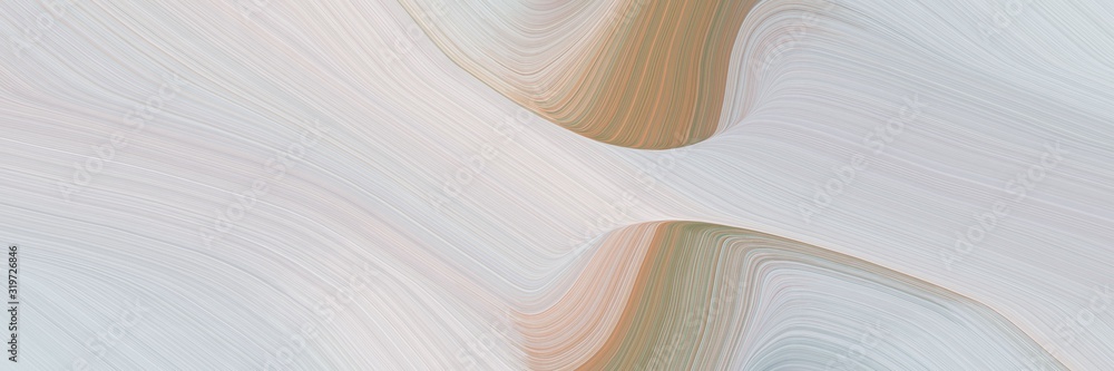 Aufkleber dynamic horizontal banner with light gray, rosy brown and tan colors. dynamic curved lines with fluid flowing waves and curves