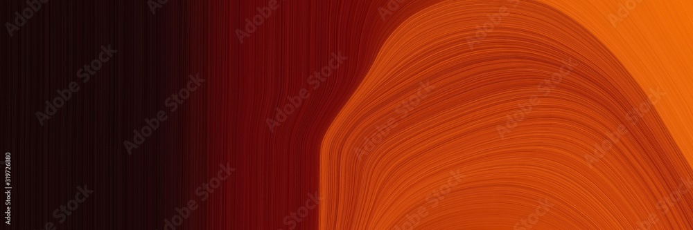 Aufkleber decorative header design with coffee, firebrick and dark red colors. dynamic curved lines with fluid flowing waves and curves