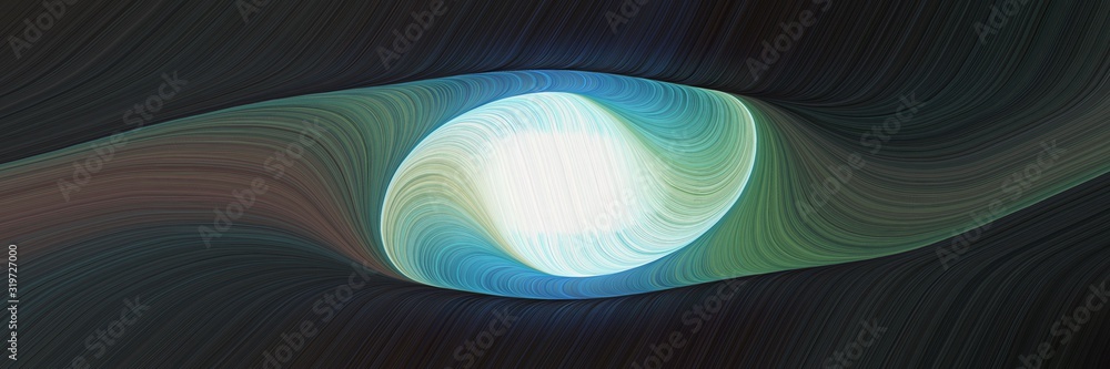 Aufkleber surreal banner with very dark blue, light gray and cadet blue colors. dynamic curved lines with fluid flowing waves and curves