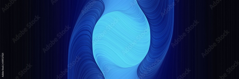 Aufkleber flowing designed horizontal header with black, medium turquoise and midnight blue colors. dynamic cu