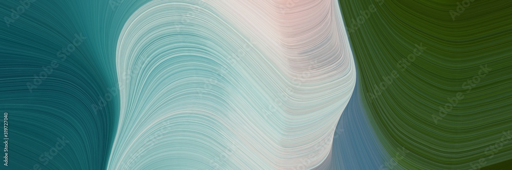 Leinwandbilder surreal header with silver, dark slate gray and dark gray colors. dynamic curved lines with fluid flowing waves and curves