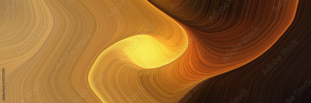 Aufkleber surreal designed horizontal header with bronze, very dark red and peru colors. dynamic curved lines with fluid flowing waves and curves