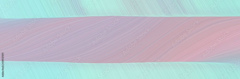 Poster modern horizontal banner with silver, powder blue and pastel blue colors. dynamic curved lines with 