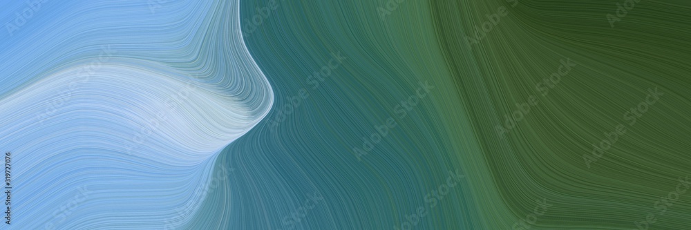 Poster dynamic header with dark slate gray, sky blue and blue chill colors. dynamic curved lines with fluid