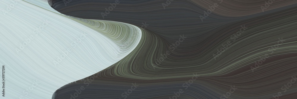 Aufkleber flowing header design with light gray, dark slate gray and gray gray colors. dynamic curved lines wi