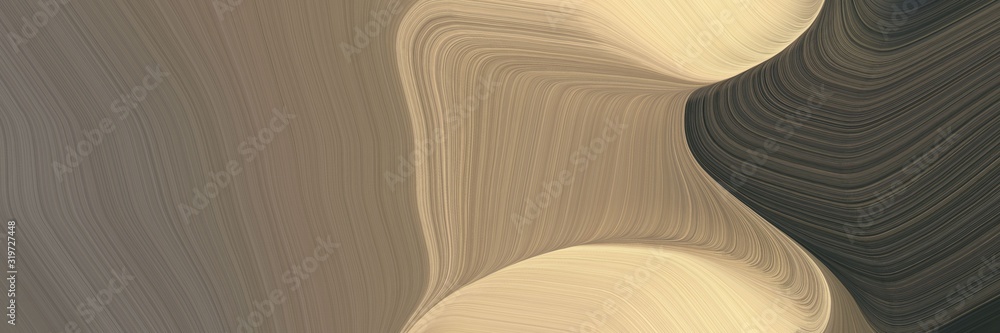 Poster modern designed horizontal header with pastel brown, very dark blue and pale golden rod colors. dyna