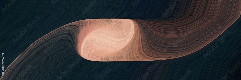 Poster flowing banner with very dark blue, rosy brown and old mauve colors. dynamic curved lines with fluid