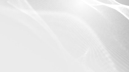 Obraz premium Dot white gray wave light technology texture background. Abstract big data digital concept. 3d rendering.