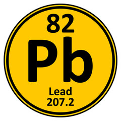 Periodic table element lead icon.