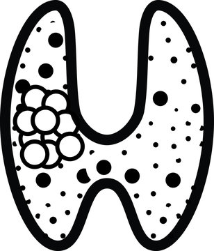 recommend clip art: Thyroid icon, vector