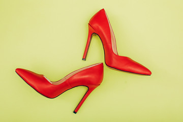 Red woman shoes. 