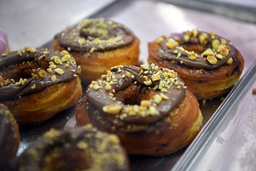  Beautifully decorated catering banquet table with sweets on corporate, christmas, birthday, party event or wedding celebration