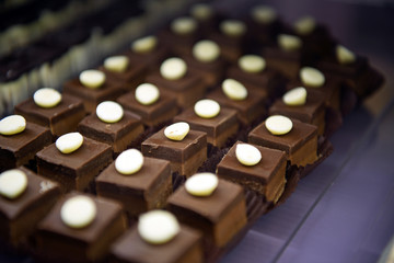  Beautifully decorated catering banquet table with sweets on corporate, christmas, birthday, party event or wedding celebration