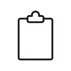 Clipboard, checklist, task icon in trendy outline style design. Vector graphic illustration. Clipboard icon for website design, logo, and ui. Editable vector stroke.Pixel perfect. EPS 10.