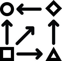 Algorithm icon, vector illustration