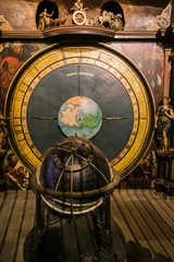 Fototapeta na wymiar The 24-hour dial of the Astronomical clock inside Notre-Dame de Strasbourg Cathedral