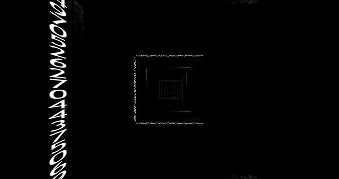 Zeittunnel aus fallenden Zahlen mit Flug in die Tief