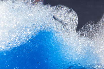 blue water with bubbles and blue drops background