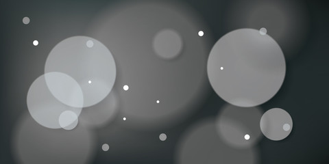 Black and white background with abstract circles