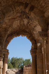 Fototapeta na wymiar Ruins of Old Roman city in Israel