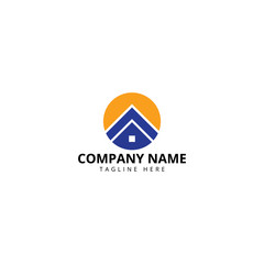 Sun House logo design. Real estate Modern and elegant style design.