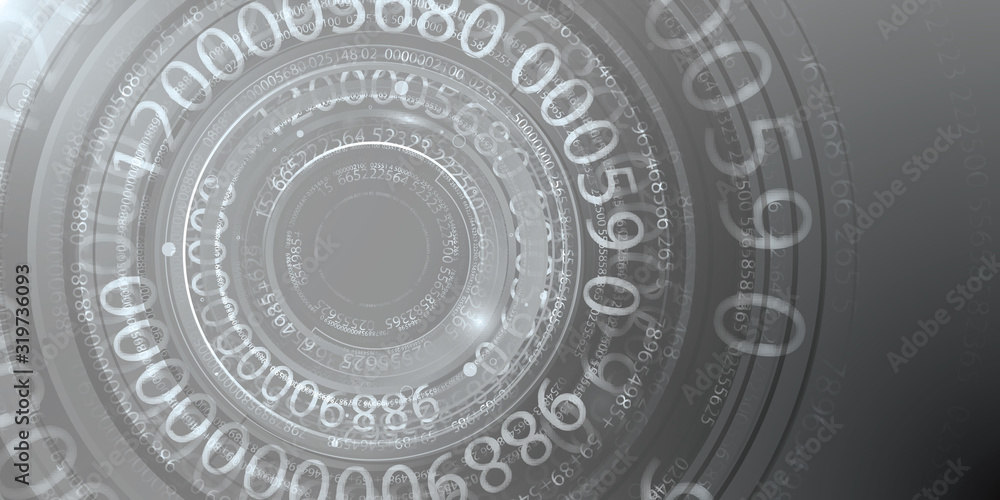 Poster binary code technology gray background