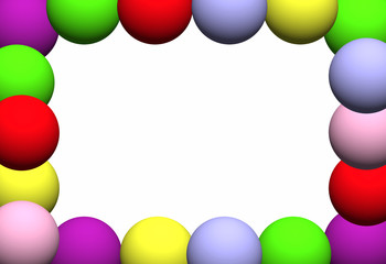 3D illustration abstract background with colorful balls