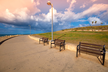 Promenade in Midron Yaffo Park. Harry S Truman Street