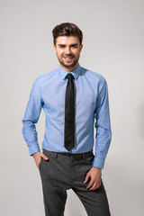 elegant young man with tie