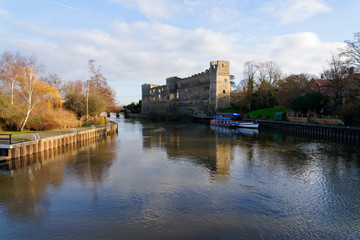 Gently flowing River Trent in Newark on Trent