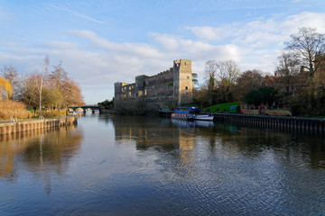 Fototapeta premium Rippling water of the River Trent at Newark on Trent