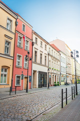 Fototapeta na wymiar POZNAN, POLAND - September 2, 2019: Street view of Old Town, Poznan, Poland