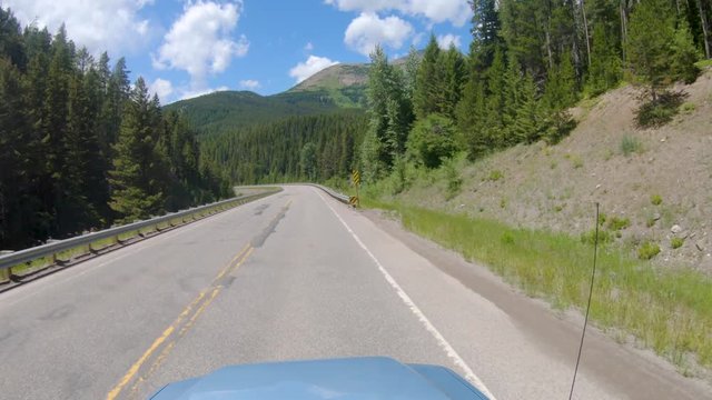 POV Driving Through Glacier National Park