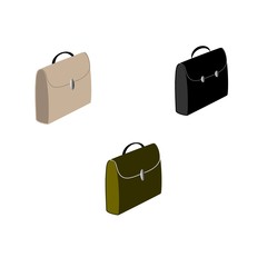 Stylish womens handbags - tote, shopper, hobo, bucket, satchel and pouch bags. Trendy leather accessories of different types isolated on white background. Colorful vector illustration.