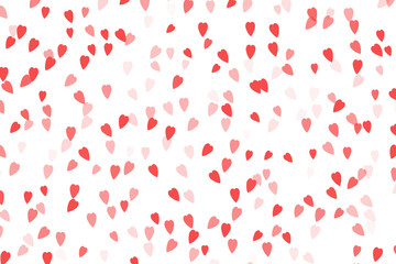 Abstract Red Hearts On White Background