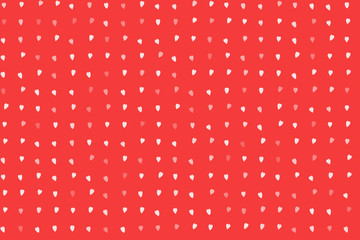 Abstract White Hearts On Red Background.