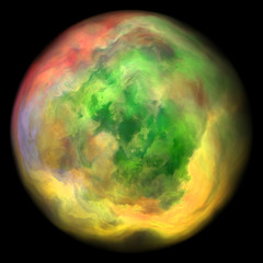 Magical planet ball with distorted