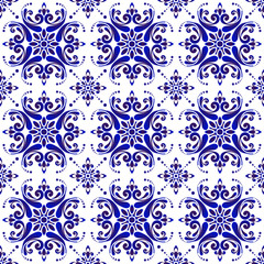 decorative floral blue pattern