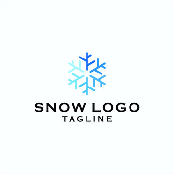 snow logo icon illustration vector design template premium quality