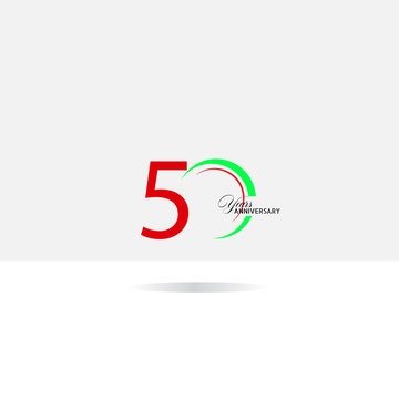 50 year anniversary logo template vector