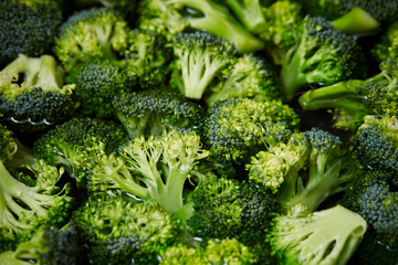 Cut broccoli background