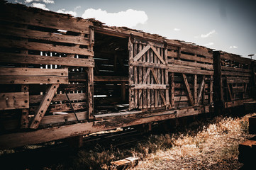 Fototapeta premium wood antique train car 
