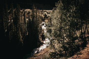 Waterfall in mountains